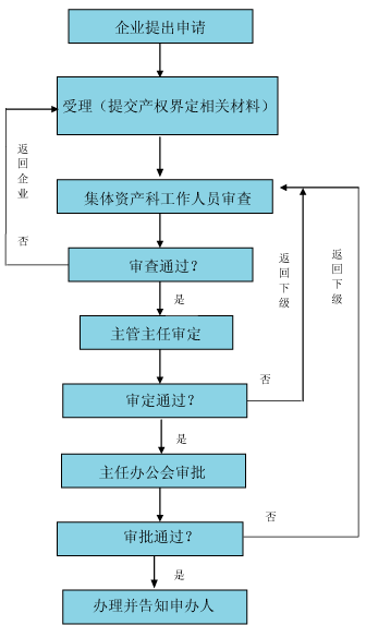 集体所有制企业产权界定工作流程