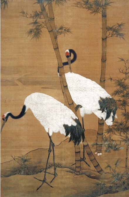《竹鹤图轴》，黄荃 