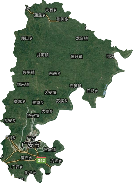 广安区卫星地图