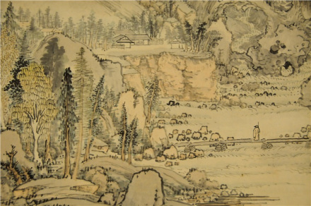 明 张宏《西山爽气图》