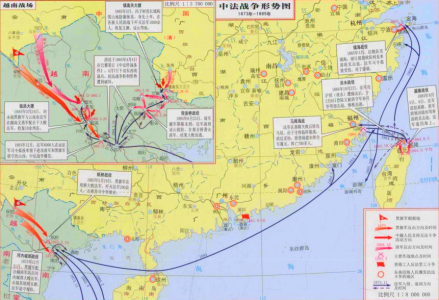 中法战争形势图 