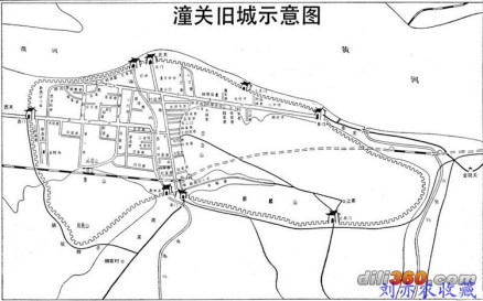 潼关旧城示意图