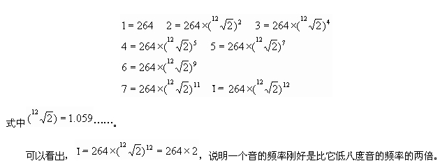 音阶中各音之间的频率关系