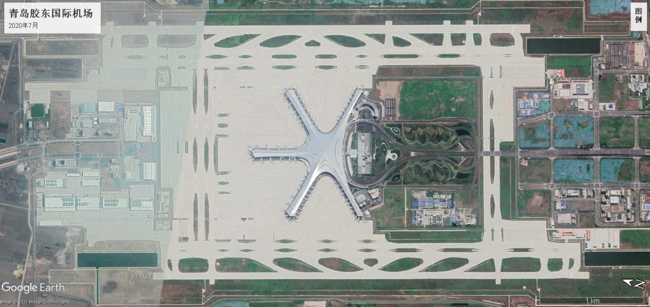 青岛胶东国际机场遥感影像