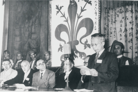 竺可桢在1956年国际科学史大会上致辞