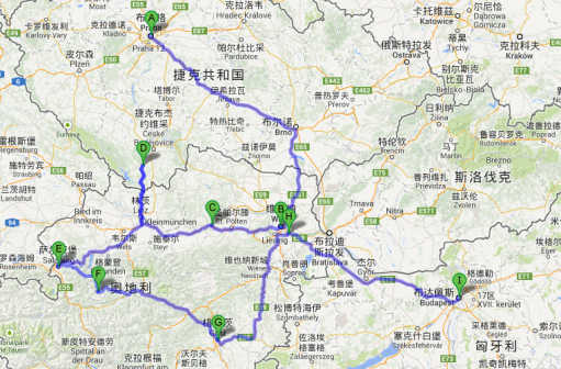 捷克地图中文版