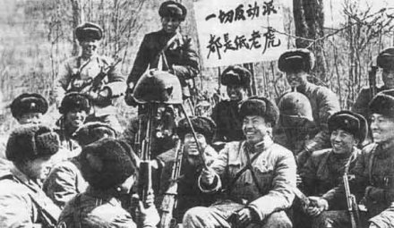 珍宝岛之战，获胜的我边防军战士。