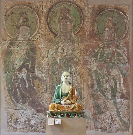 河北省行唐县明代清凉寺壁画和辽代三彩罗汉 