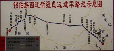 锡伯族西迁图