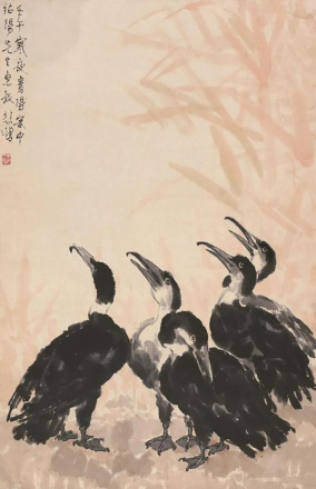 《鸬鹚图》