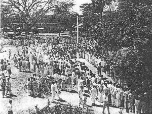 1952年在达卡大学的语言运动集会