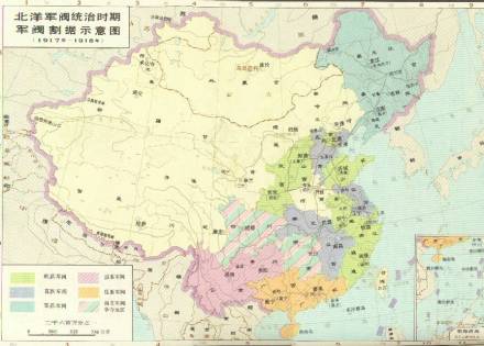 1918年军阀割据图