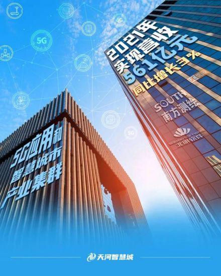 天河智慧城2021年5G应用和智慧城市产业群营收652亿元
