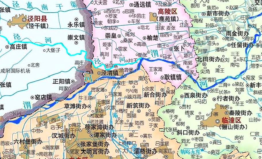 泾河河口形势图