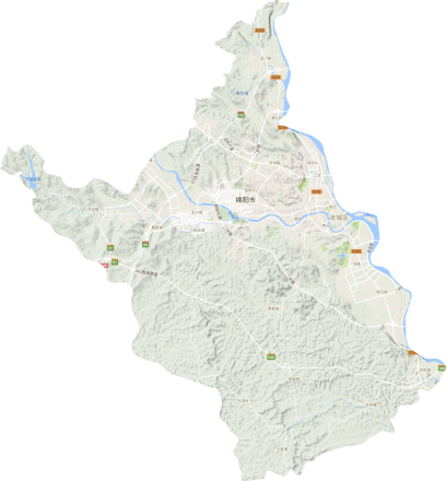 涪城区地形图
