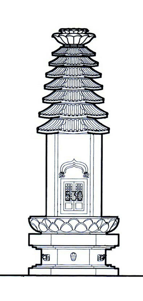 元妙明禅师石塔立面复原图