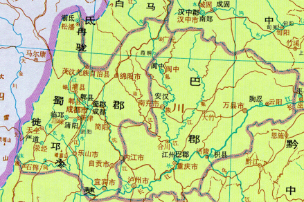 秦朝时期巴郡和蜀郡