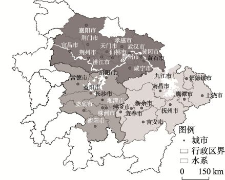 长江中游城市群范围