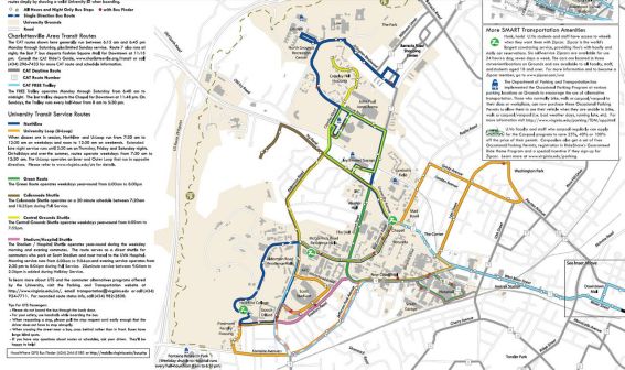 8条免费的校内公交线路图（点击放大）