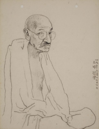 《甘地像》