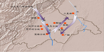古蜀迁徙路线图