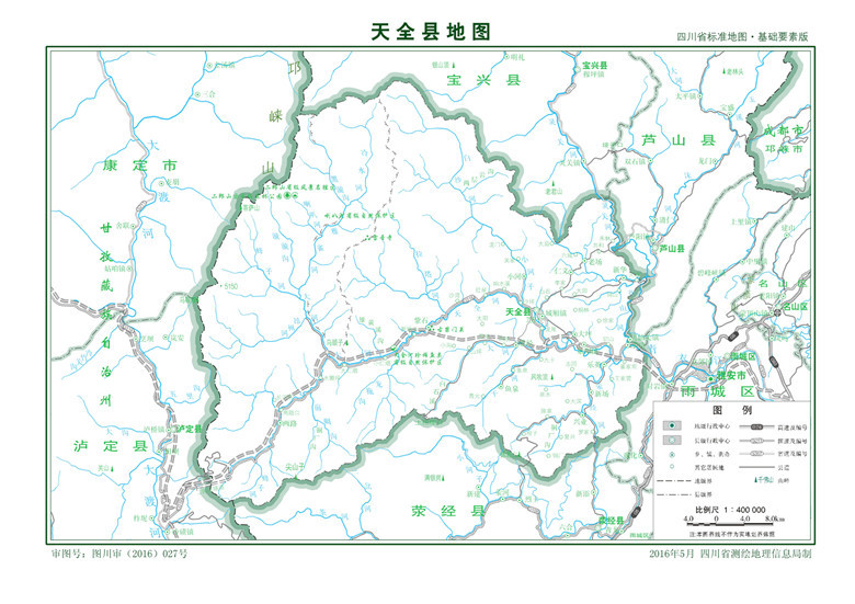 天全县地图