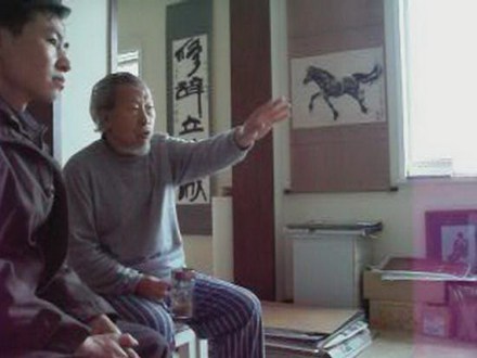 在中央美院教授、导师苏高礼先生家中接受指导