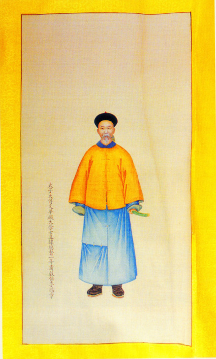 李鸿章像（清人绘，北京大学图书馆藏《李鸿章克复苏州战图》） 