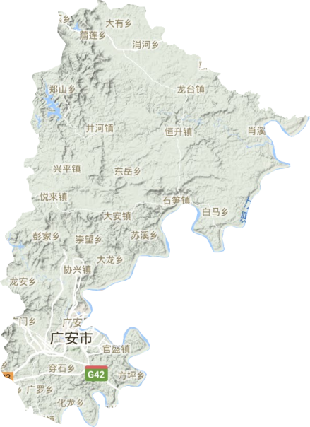 广安区地形图