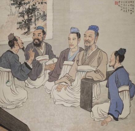 《孔子讲学》