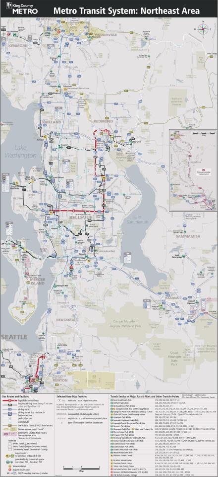 King County Metro线路图