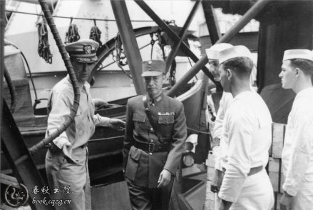 1945年9月2日，徐永昌在密苏里舰。