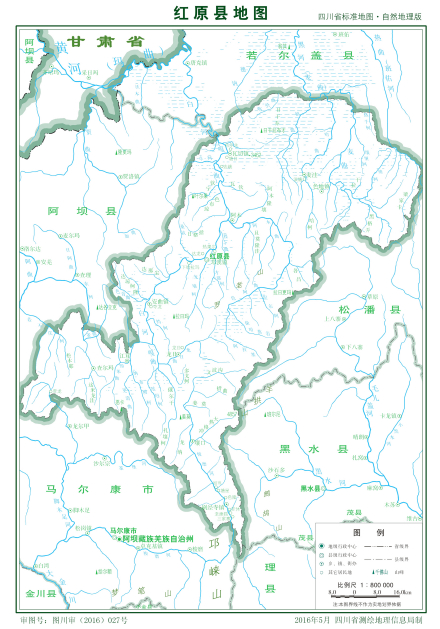 红原县地图