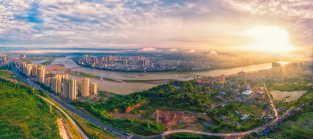 洪雅县城全景