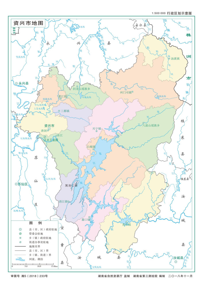  资兴市标准地图
