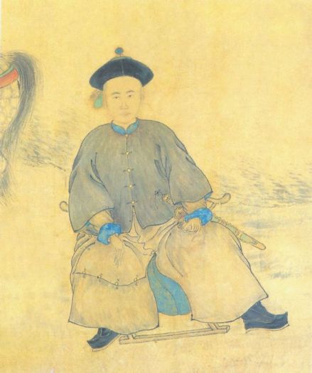 清人绘青年李鸿章坐姿像 