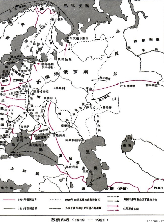 俄国内战地图