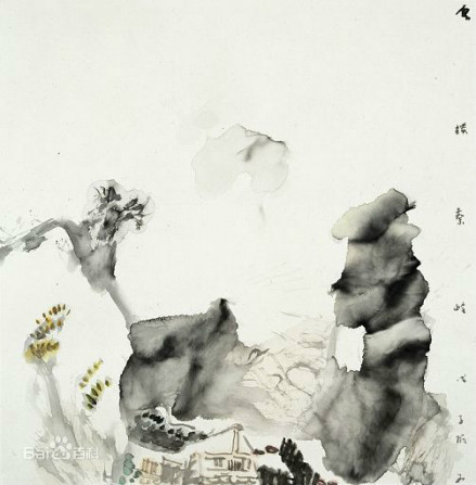 大写意山水画    袁振西作