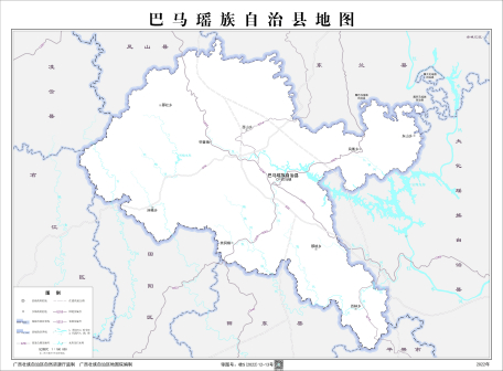 巴马县标准地图