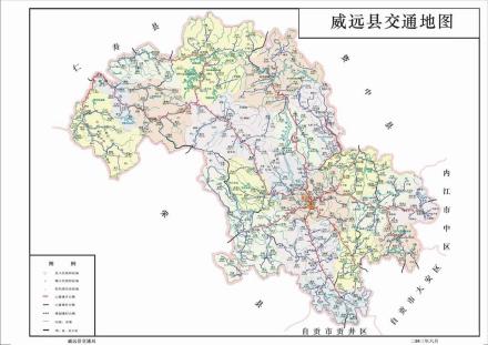 威远县交通地图
