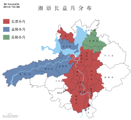 湘语长益片分布