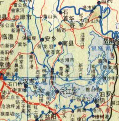 洞庭湖区地图