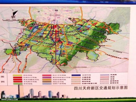 四川天府新区交通规划示意图