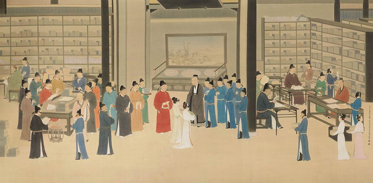 孙志钧、王海滨绘国画《司马光著资治通鉴》 