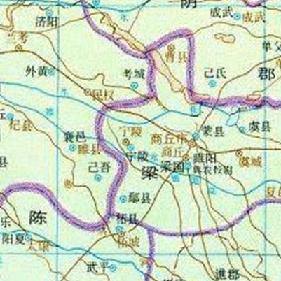 汉朝 ---曹魏时期的考城县位于民权东偏北