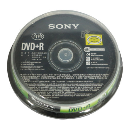 索尼DVD+R包装盒