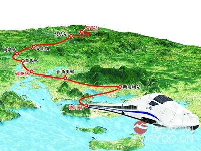 龙厦铁路途经地区地形图