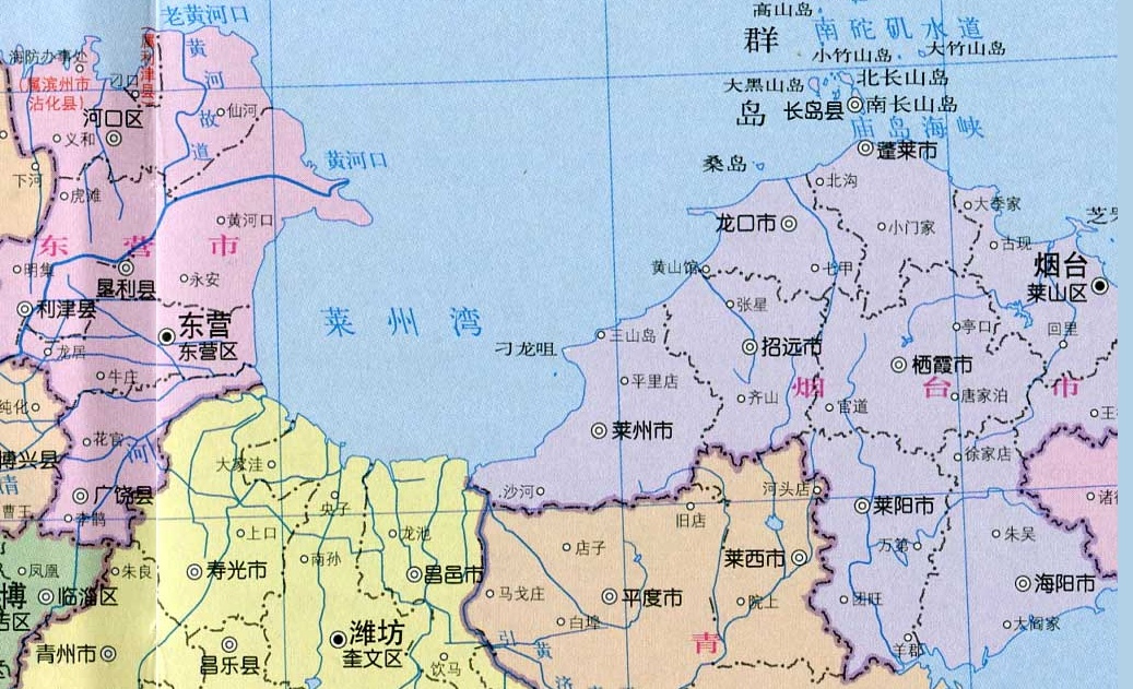 莱州湾沿岸行政区域