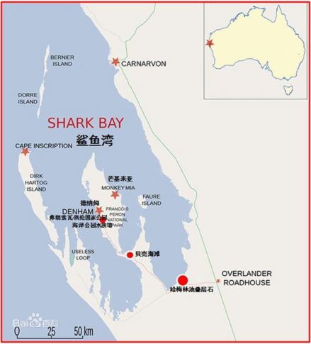 鲨鱼湾景点位置示意图