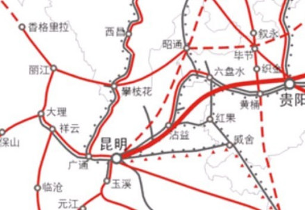 昭攀丽铁路及其连接线路
